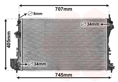 VAN WEZEL radiatorius, variklio aušinimas 37002338